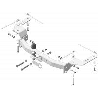 Фаркоп ZincaR на Toyota Land Cruiser 200 2007-2012 Арт. ZT101FE (полностью оцинкованный)