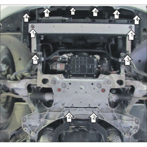 Защита Картера двигателя MOTODOR для Infiniti G 25 2006-2014, Сталь 2 мм - Арт. 8003