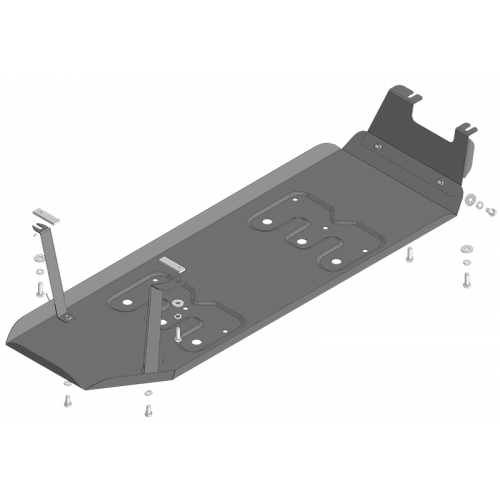 Защита Топливного бака MOTODOR для JAC T9 2024- (I), Сталь 2 мм - Арт. 78319